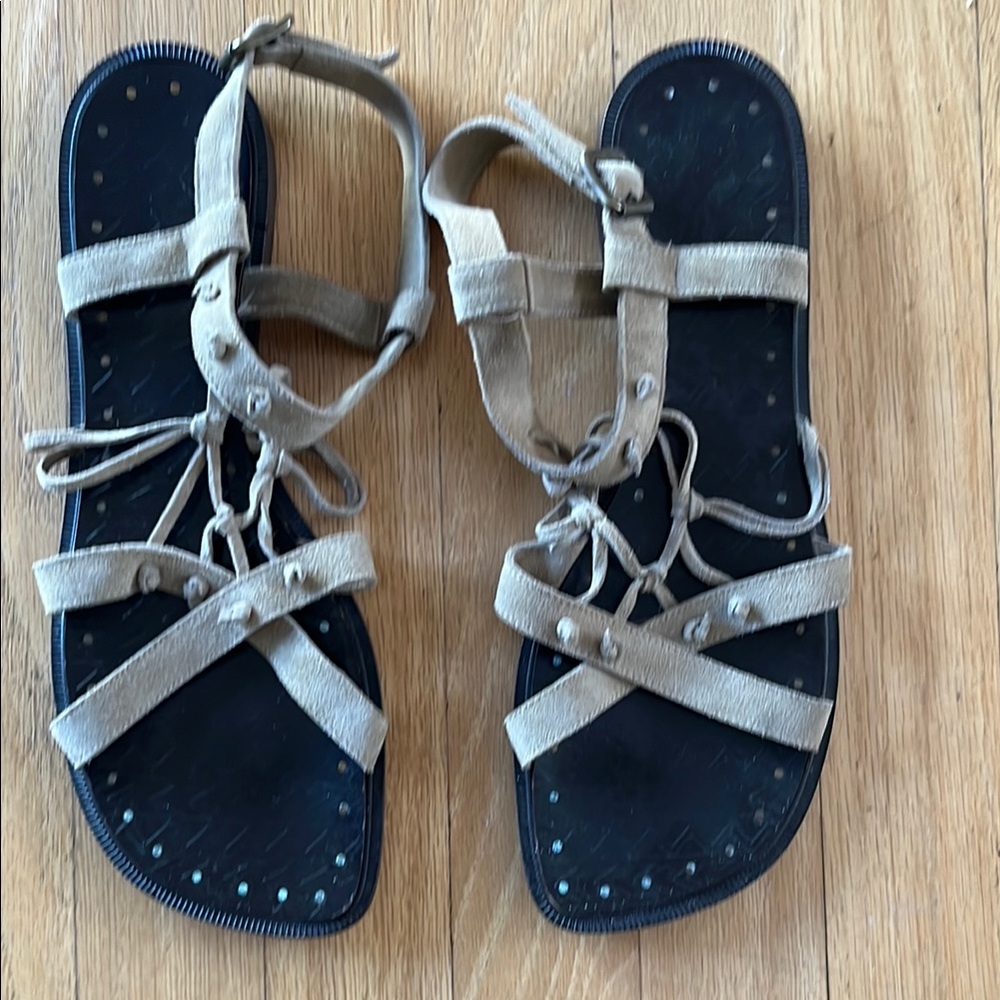 Beige Strappy Sandals
